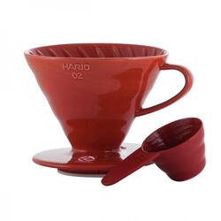 Hario Dripper V60-02 aus Keramik, rot