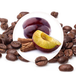 Pflaume mit Zimt -  entkoffeinierter Bohnenkaffee 