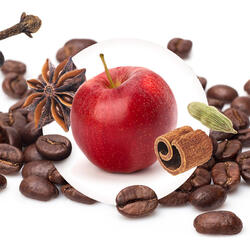 Heißer Apfel mit Zimt – koffeinfreier Bohnenkaffee